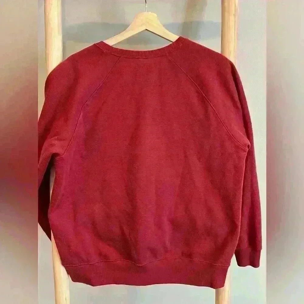 🏁Columbia size Large burgundy crew neck sweatshirt - Picture 2 of 8